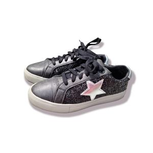 Time and Tru Sneakers Black 8 Star Glitter